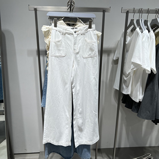 UR国内代购2025夏季女装简约通勤百搭撞色缝线休闲长裤UWM850153