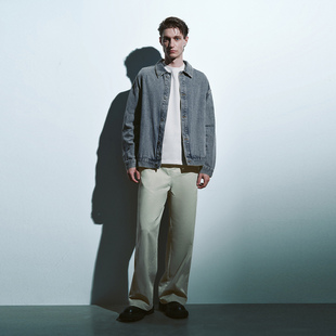 UR国内代购2025秋季男装时尚复古水洗棉质宽松牛仔外套UMM850069