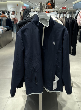 UR国内代购2026春季男装潮流运动立领半开襟双面穿卫衣UUN460002