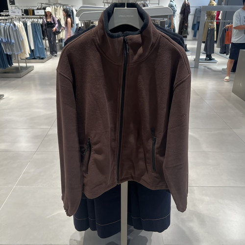 UR国内代购2025冬季女装琥珀流光风休闲立领超宽松外套UYL150155