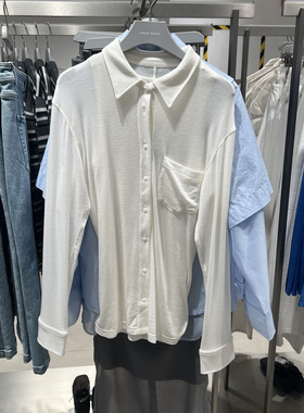 UR国内代购2025春季女装简约通勤气质百搭长袖开襟衬衫UWJ250007
