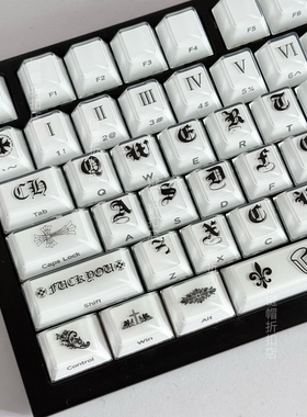 克罗心水晶键帽高透个性键帽原厂高度适配wooting/ez6368雨75等
