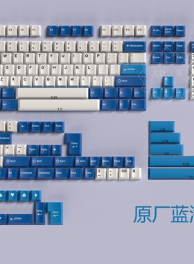 大叶邪眼蓝海序二色Keycap键帽ABS原厂高度适十字轴wooting键盘