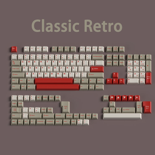 大叶经典复古键帽Cherry原厂高度ABS材质适配十字轴机械键盘键帽