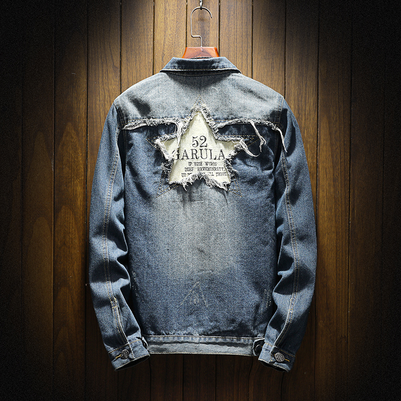 Black Wood Wall Hanging Photo New Flat Coat Jean Jacket for Autumn 2018