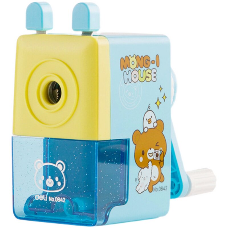 得力文具0642削笔器小学生自动削笔刀铅笔刀卷笔刀手摇卡通削笔机