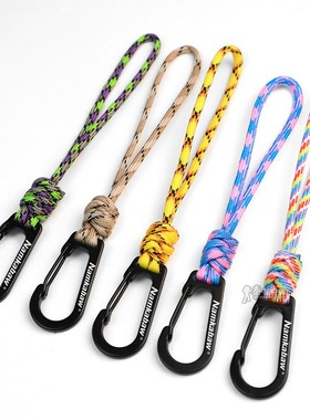 Namkabaw户外多功能挂扣钢丝快挂手腕挂钩伞绳钥匙扣防丢失手挂绳