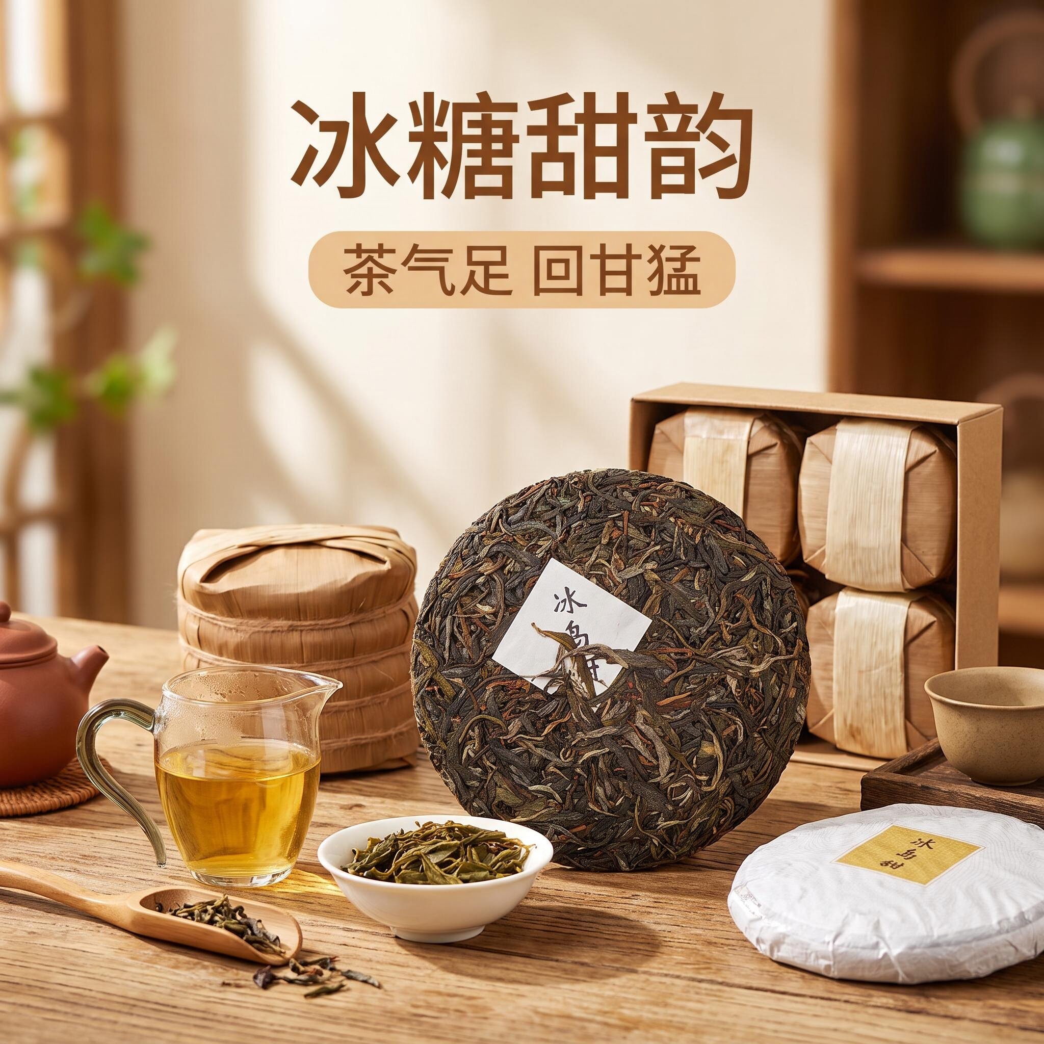 冰岛甜普洱茶生茶2026年云南普洱茶生茶冰糖甜韵生茶