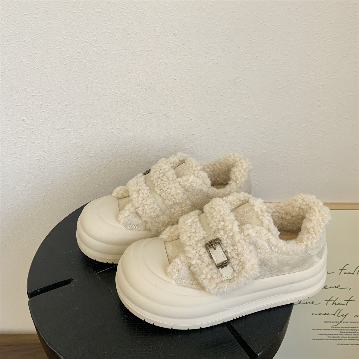 冬季加绒保暖小个子增高休闲百搭棉鞋女2025新款魔术贴小众板鞋,女鞋,棉鞋,淘宝优惠券,粉丝福利购,淘宝优惠卷