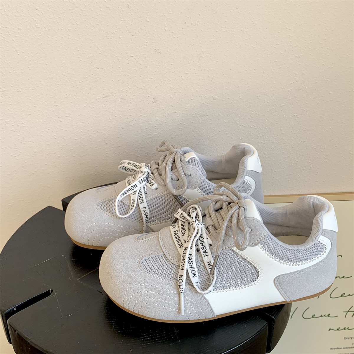 拼色平底德训鞋女款2026新款春季小众学生百搭轻便休闲运动鞋板鞋,女鞋,德训鞋,淘宝优惠券,粉丝福利购,淘宝优惠卷