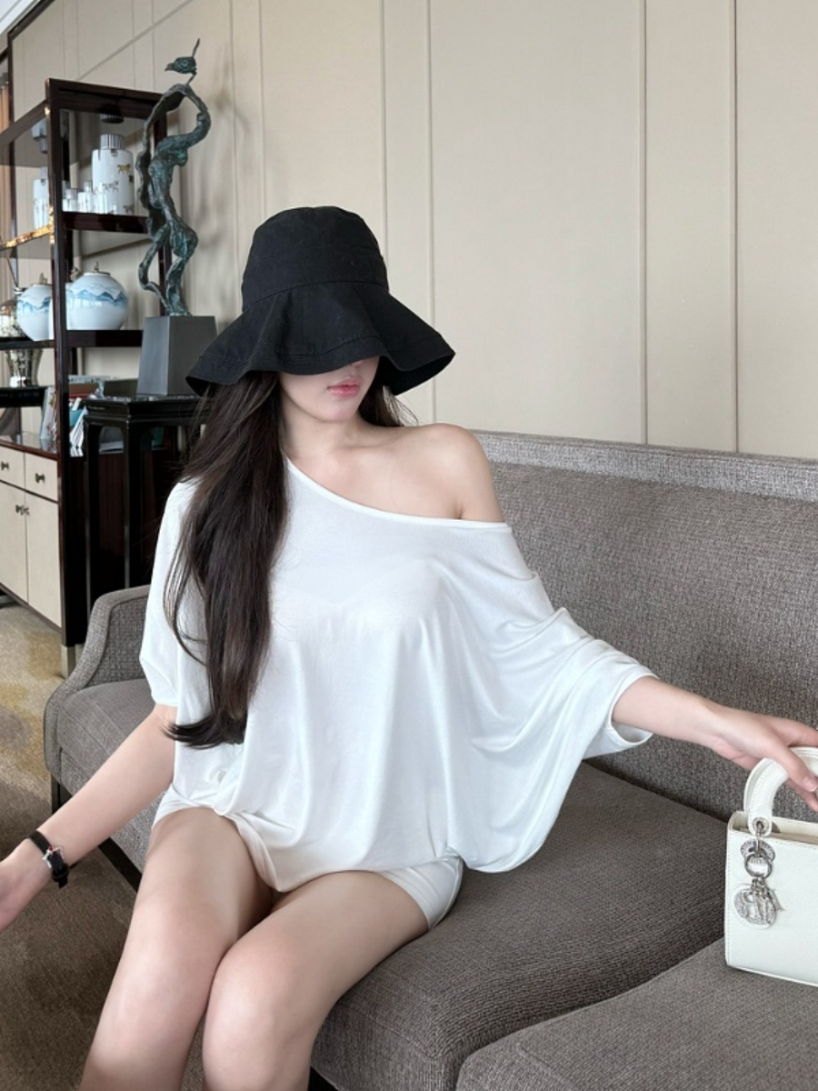 休闲慵懒风T恤春夏季薄款防晒衫
