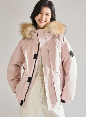 25冬季户外工装风派克羽绒服90白鸭绒貉子毛领加厚保暖外套25653