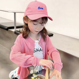 女童空调衫春夏装中小儿童洋气女宝宝防晒衣女孩针织开衫薄款外套