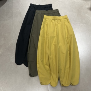 2026春季 显瘦百搭九分休闲阔腿裤 新款 宽松花苞裤 8867 时尚 欧货女装