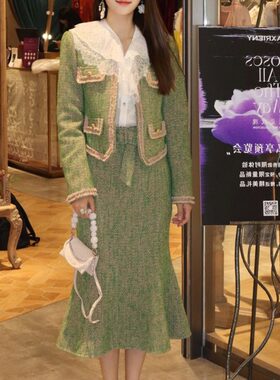 2025秋季新款小洋装名媛气质初秋女装套装轻熟风小香风秋装两件套