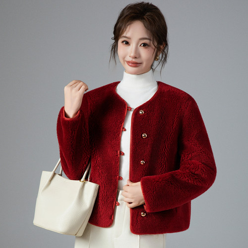 2025冬季全羊毛复合皮毛一体外套