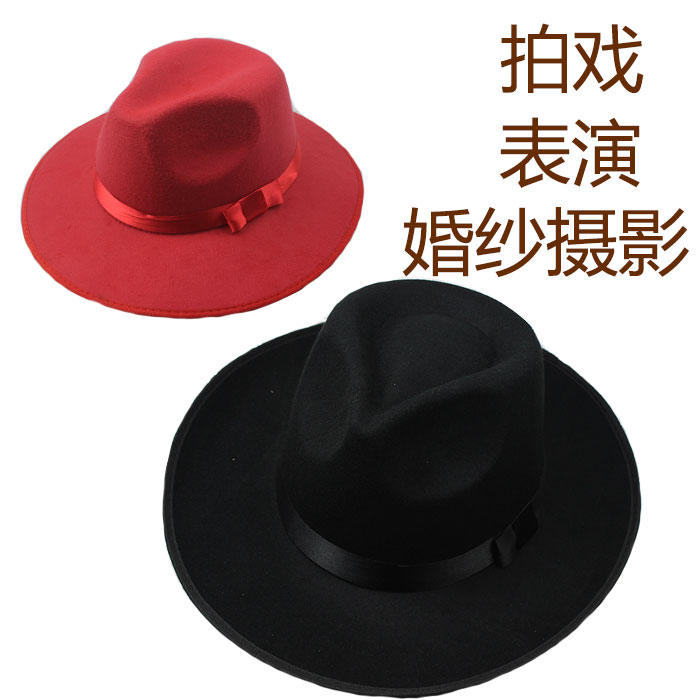 上海滩男女大沿礼帽婚庆影楼摄影