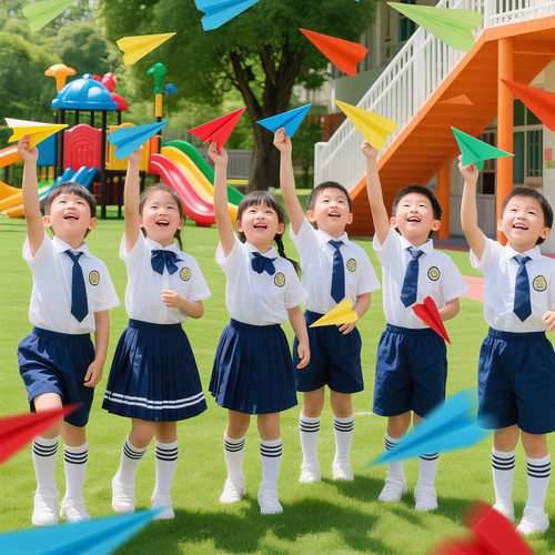 开学季纸飞机专用折纸幼儿园剪纸