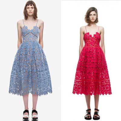 欧美风高级感连衣裙女 高级感名媛时髦2025夏季经典左岸蕾丝长裙