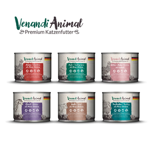 VEN低敏纯肉猫咪主食罐头湿粮200g 德国Venandi猫罐头VA 10罐