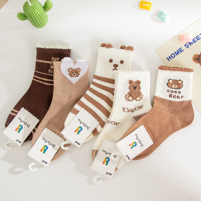 儿童袜子春秋款纯棉可爱卡通短袜