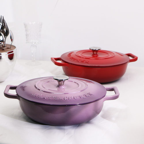 新品升级女王锅珐琅锅铸铁锅26cm家用炖锅焖烧锅汤锅电磁炉微压锅