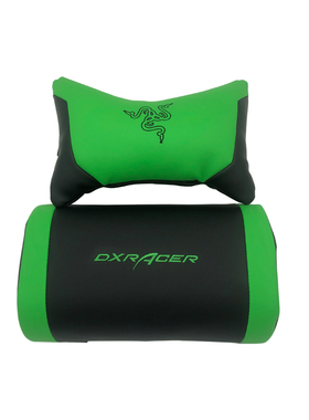 DXRacer迪锐克斯联名雷蛇电竞椅头枕腰靠绿色护颈枕座椅枕头靠垫