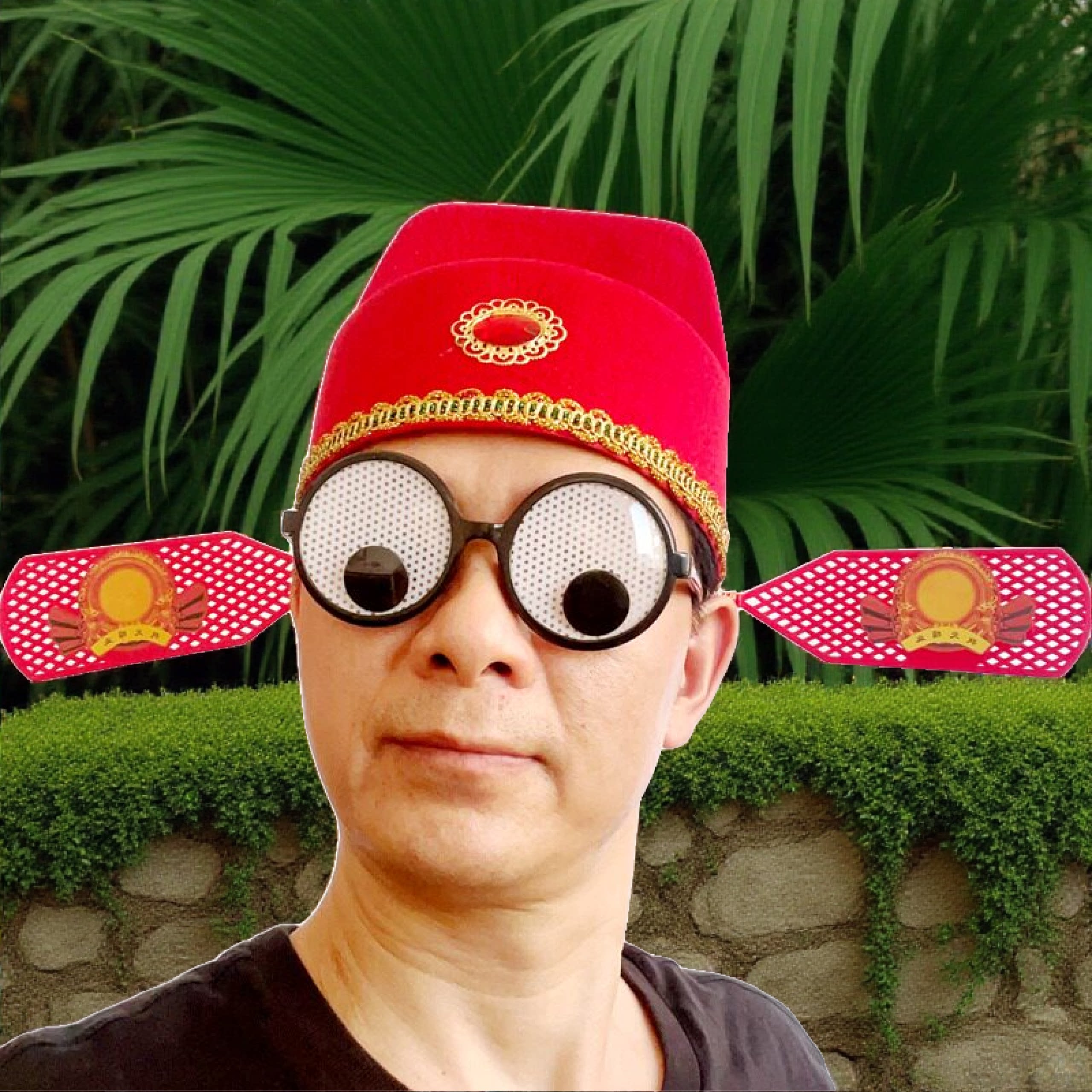 搞怪生日眼镜搞笑沙雕墨镜眼珠子眩晕太阳镜直播间演出道具凹造型