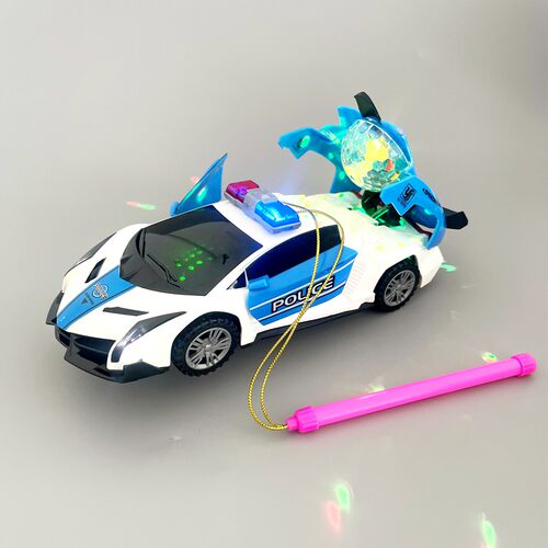 手提灯笼玩具电动万向变形警车
