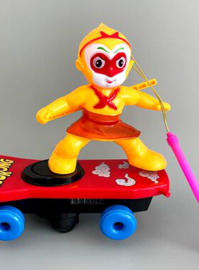 孙悟空翻滚特技滑板车儿童手提灯