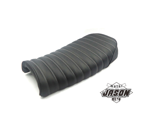 摩托车复古改装坐垫 短座垫 CG125座椅53cm座包 短款毛毛虫鞍座