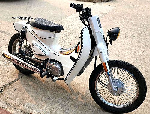 适用宗申yami双线菱形座垫 宗申110雅米复古单人加长坐包 行李架