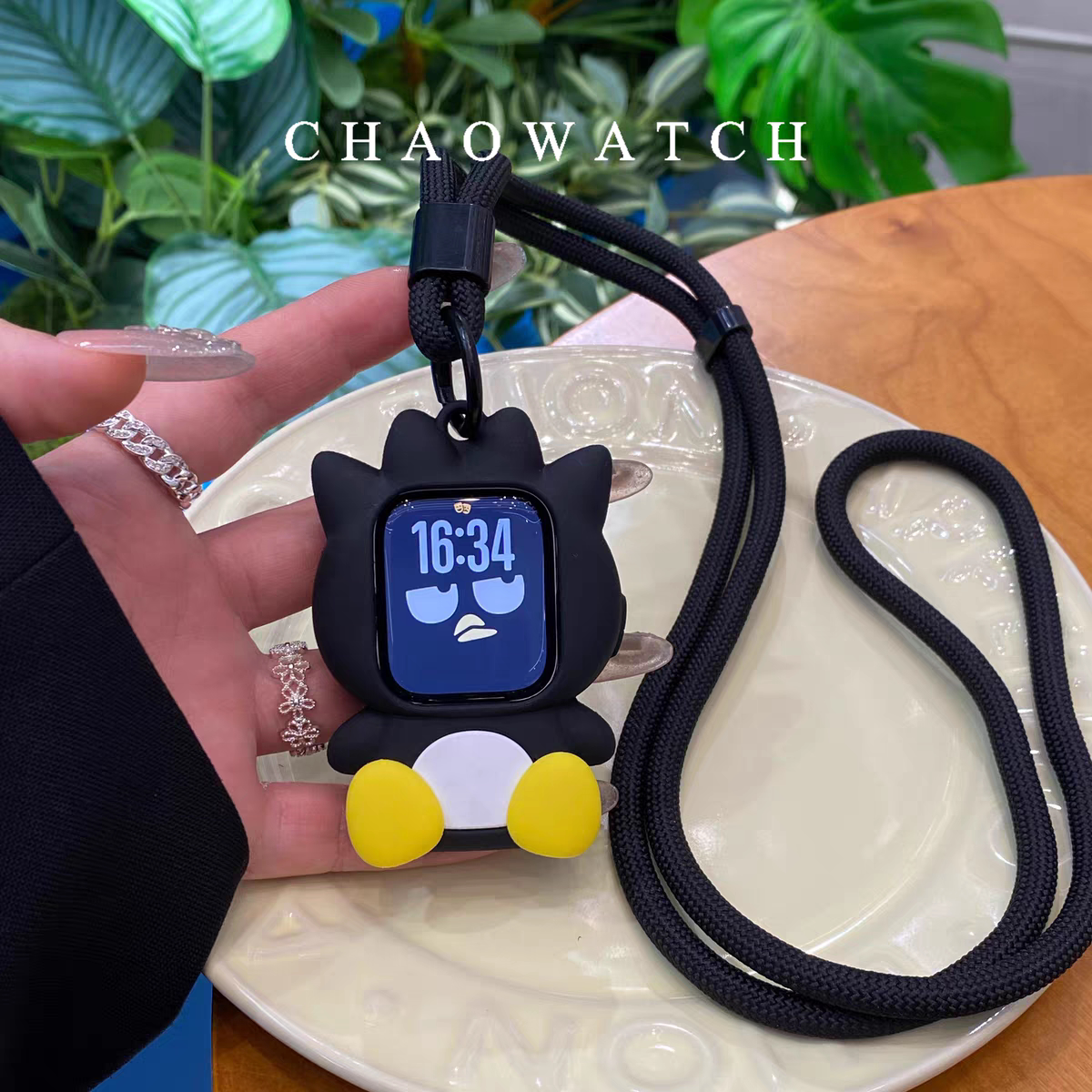 酷企鹅挂绳式适用于苹果手表s11保护壳iwatchs9876s10代se软套女