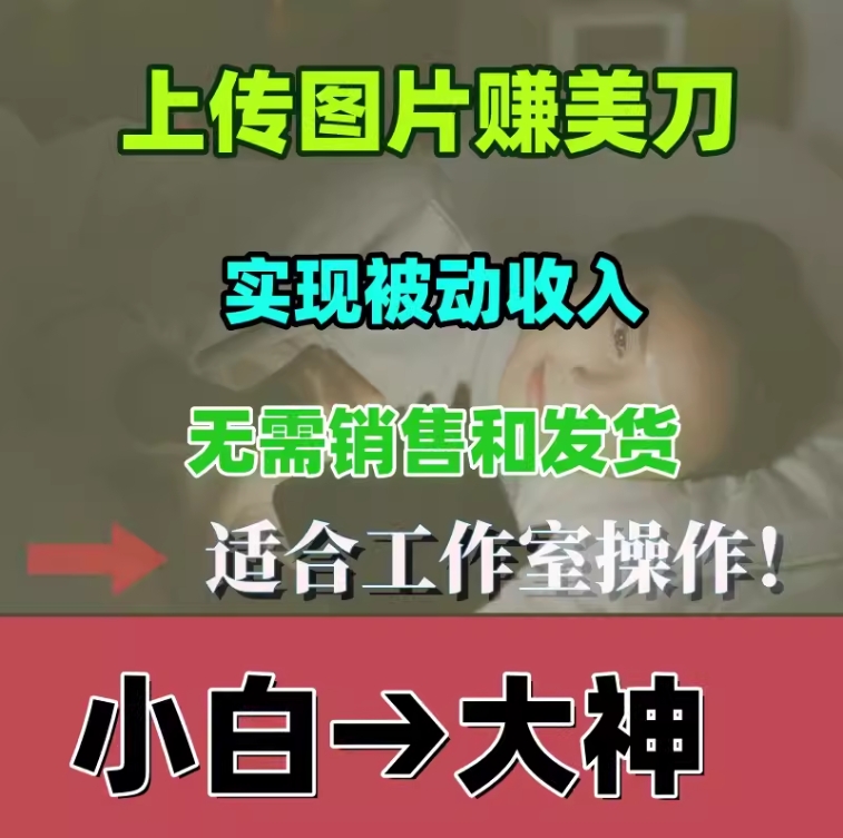 （出海项目）上传图片赚美刀，不用销售发货躺赚被动收入