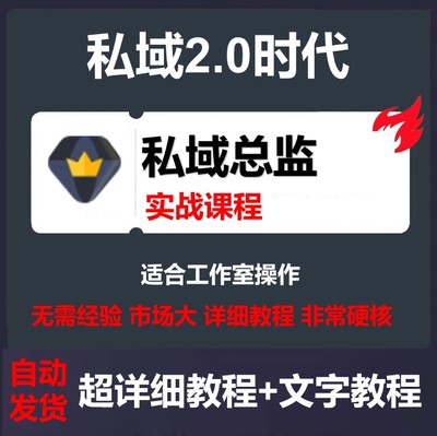 私域-2.0时代企业私域策略实战，培养能拿结果的私域操盘手