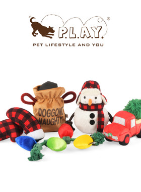 圣诞系列3 PLAY美国宠物发声玩具圣诞系列雪人手套货车 petisan