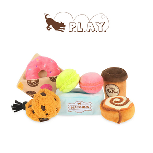 宠物发声毛绒玩具 迷你甜品系列 PLAY美国新款拿铁马卡龙 Petisan