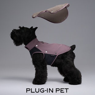 宠物猫狗拼色夹克PLUG-IN PET可拆卸保暖层拼色夹克 Petisan