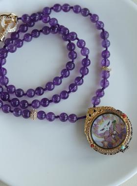 精品一枚超有灵气的小狐狸黑金工艺精致不变色镶嵌唐卡九尾狐南红