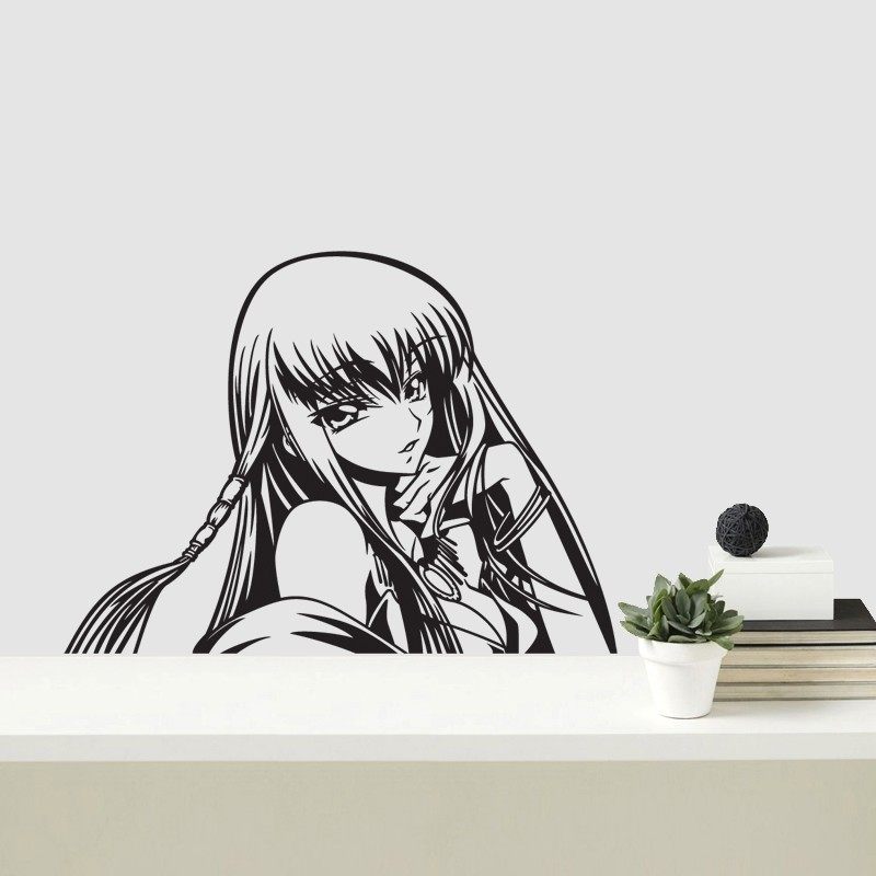 反叛的鲁鲁修c.c.墙贴纸日式卡通动漫周边二次元卧室宿舍装饰贴纸