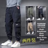 户外干活工作裤 春夏季 子 男士 耐磨宽松百搭多口袋束脚休闲裤 工装 裤