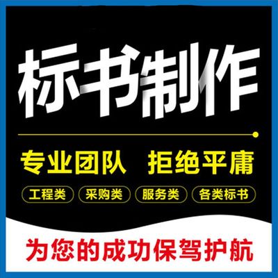 标书编制制作商务文件技术方案文件代写采购类服务大类投标书代写