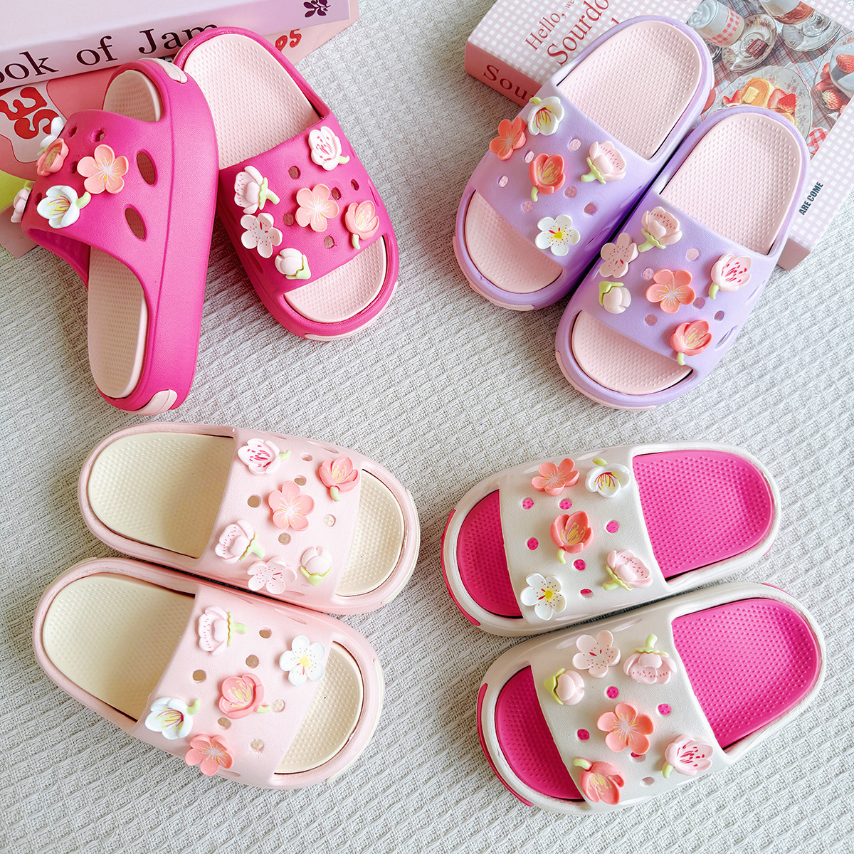 新款爆款卡通樱花百搭男童EVA拖鞋时尚双拼软底防滑凉鞋,童鞋/婴儿鞋/亲子鞋,儿童凉拖鞋,淘宝优惠券,粉丝福利购,淘宝优惠卷
