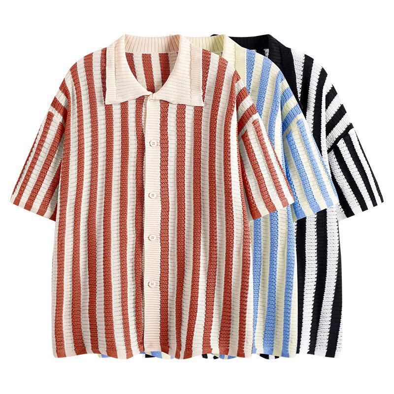 CS1138夏季短袖毛衣新款舒适休闲宽松柔软透气清凉亲肤男士中老年