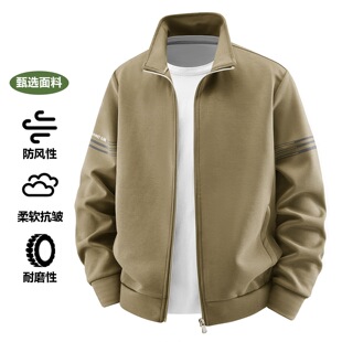高品质开衫卫衣男男拉链夹克男秋季春秋新款立领简约休闲潮牌宽松