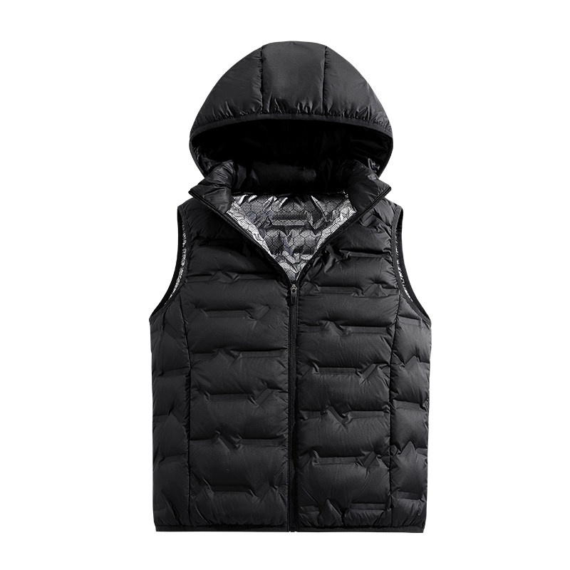 秋冬季加厚立领羽绒马甲男大码羽绒绒保暖坎肩加肥加大背心外套
