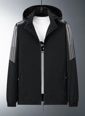 春秋四面弹160D尼龙登山布外套三条运动26199单衣