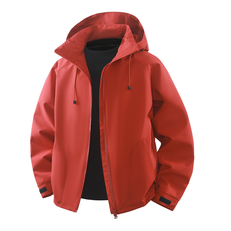 单衣冲锋衣男女2025新款春秋可拆卸帽情侣登山服外套