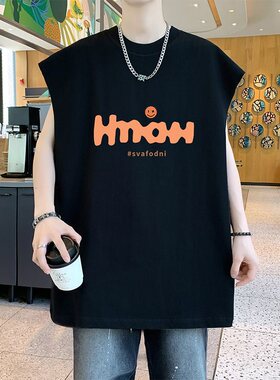 26626港风新款印花背心2026春夏新款男士高品质韩版休闲舒适百搭