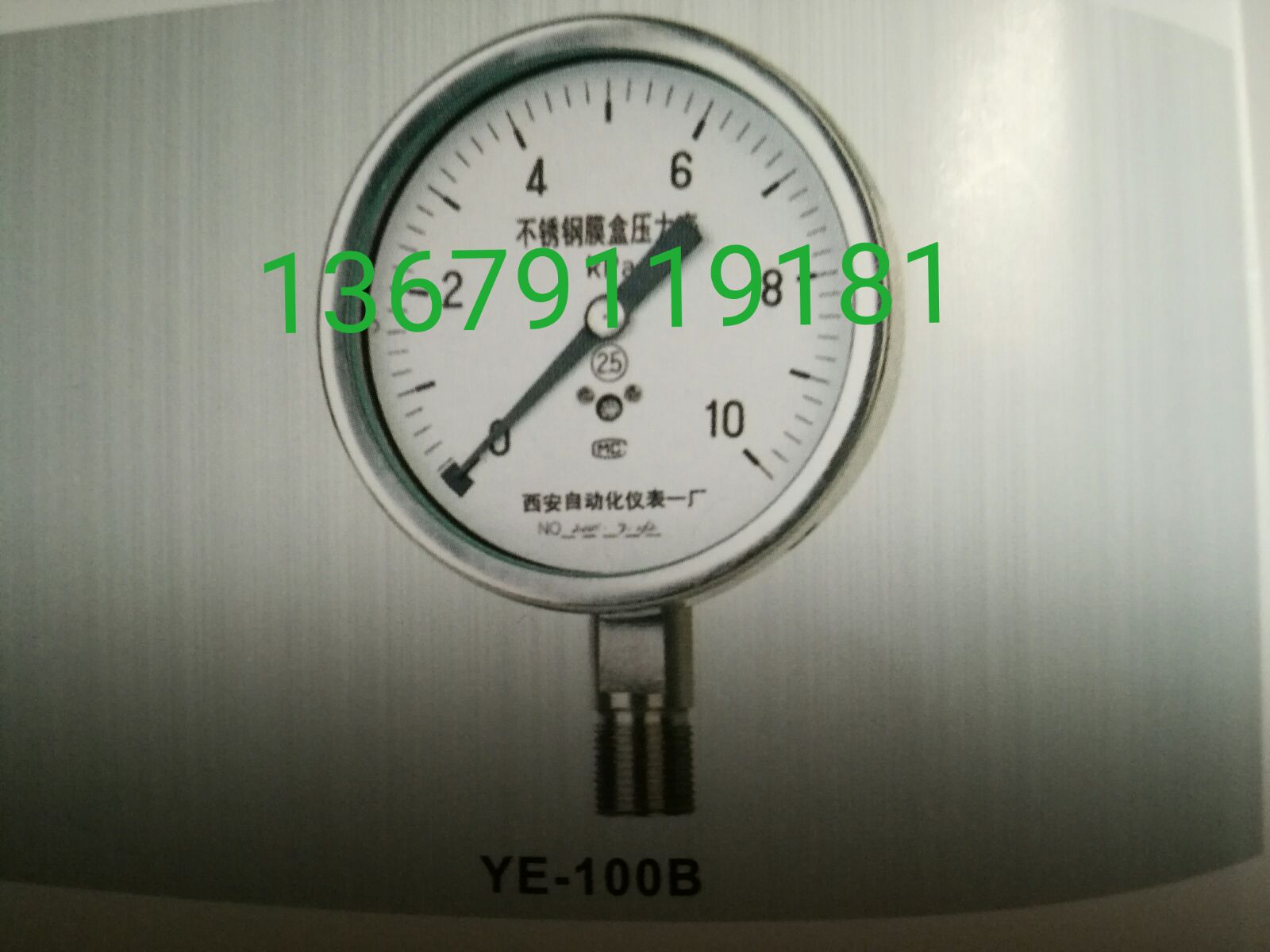 不锈钢膜盒表耐振西安YEN-100BF